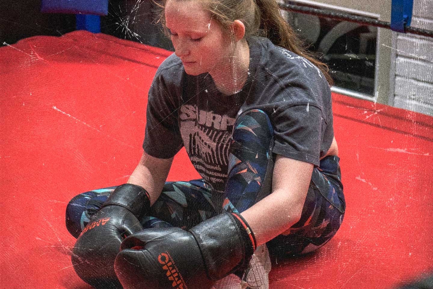 girl looking sad in the ring