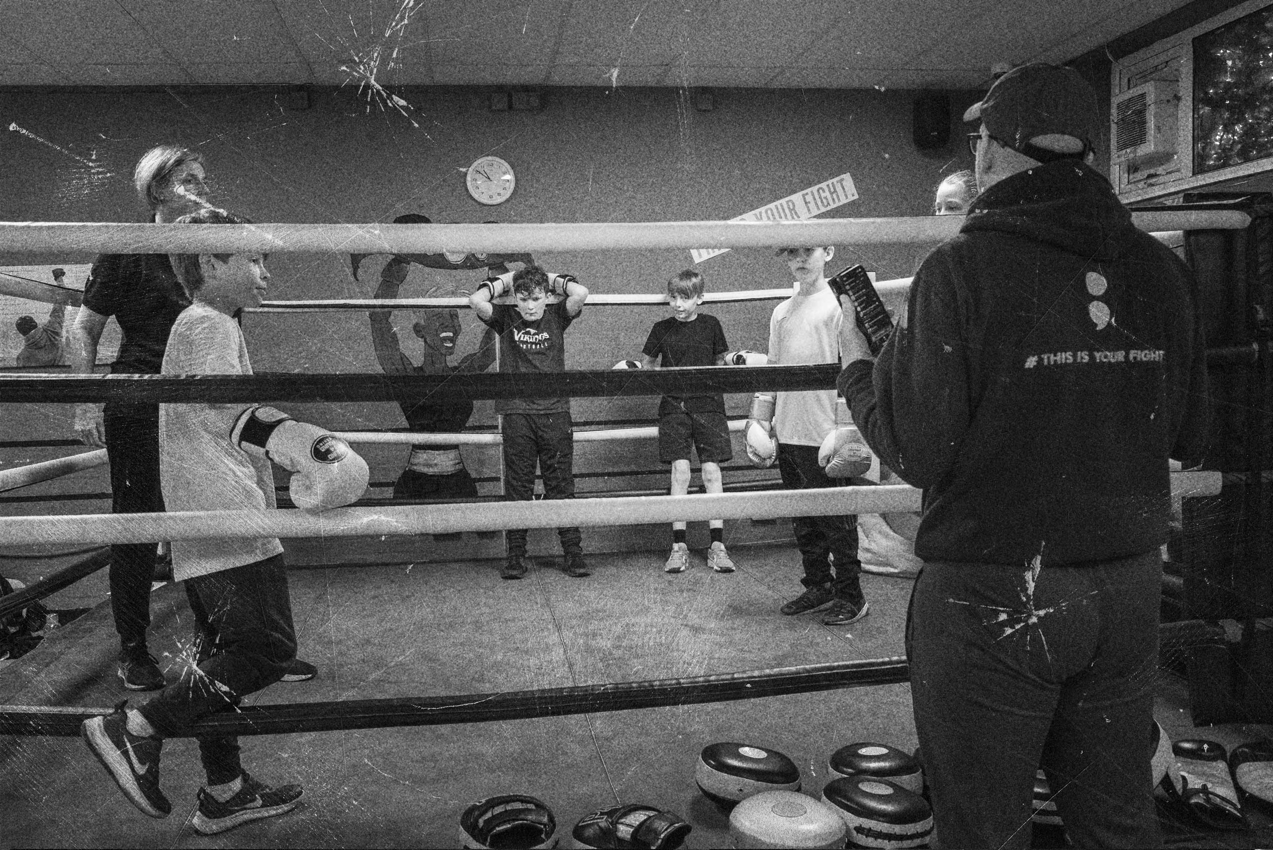 Grit kids in the boxing ring